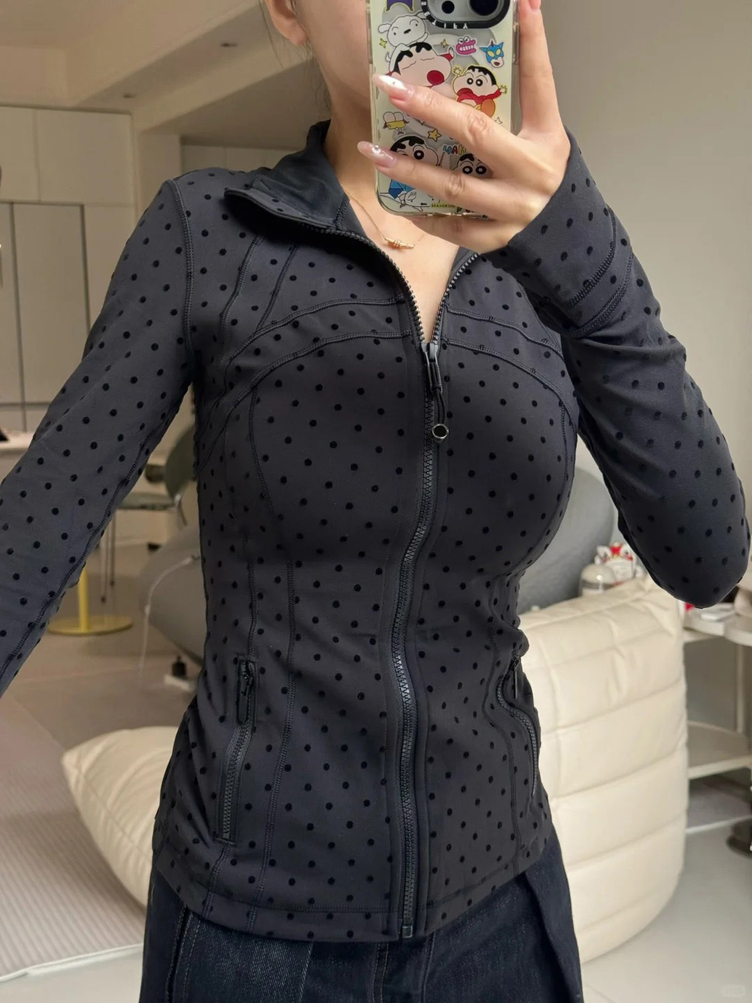 New Luluity Lemonal Set Women Jacket Leggings Polka Dot Yoga Sets Gold Zipper Define Align High Waist Sports Suit Close High Waist Pants Running Gym Slim Fit Soft Comfy