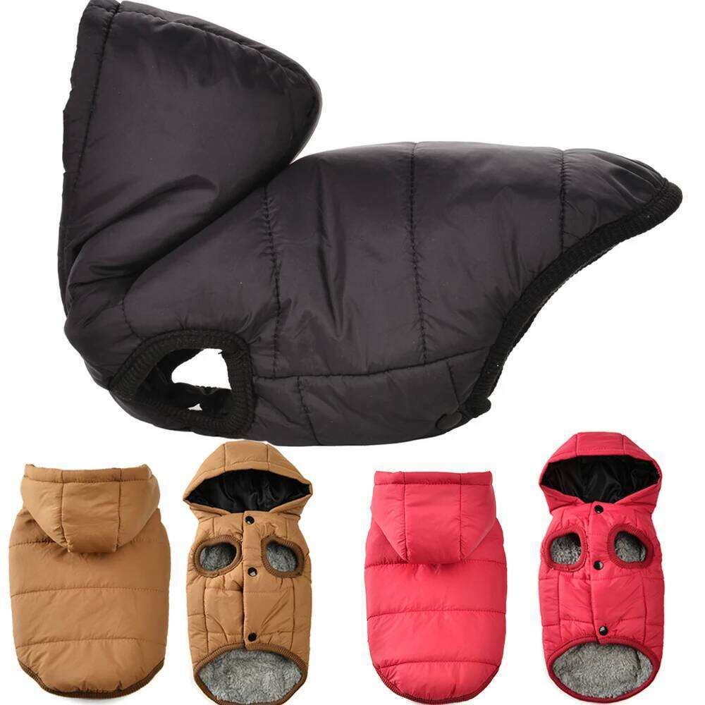 Hooded Jacket Soft Warm Fleece Velvet Puppy Vest Coat Pet Dog Hat Clothes Cold Proof Winter Padded Yorkies Costume XJ260127