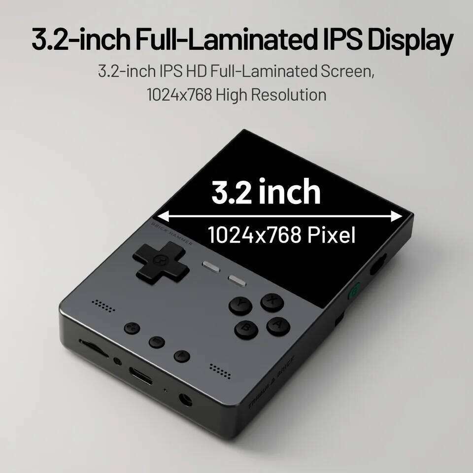 Trimui Brick Hammer Handheld Console 3.2 Inch 1024*768 IPS Screen 3000mAh Metal Open Source Retro Game Machine Gifts 26W0127