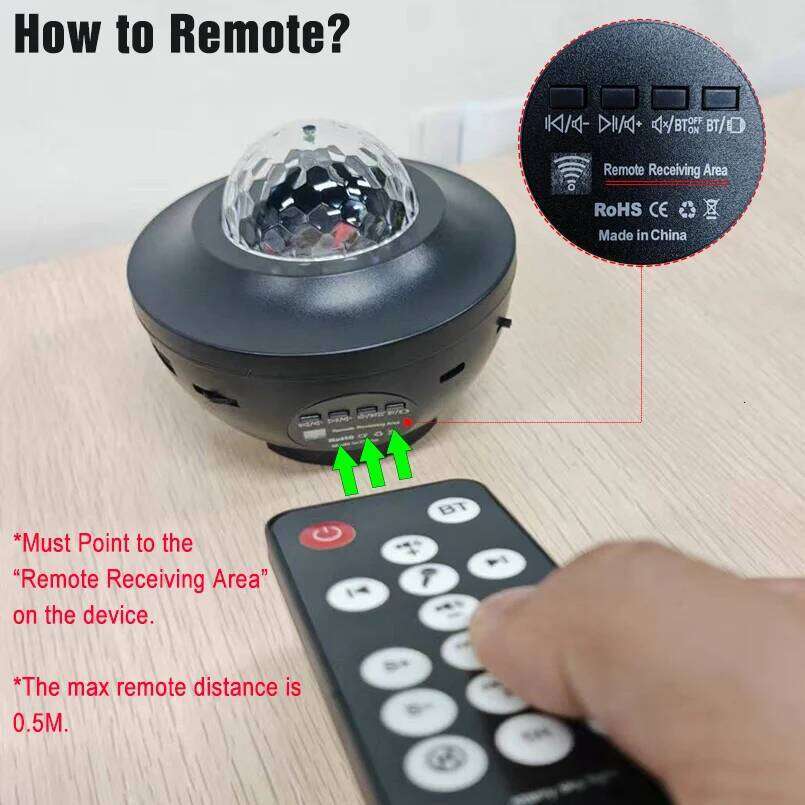 Starry Galaxy Night with Ocean Wave Music Speaker Sky Light Projector for Bedroom Decor Kids Birthday Gift Party Z260127