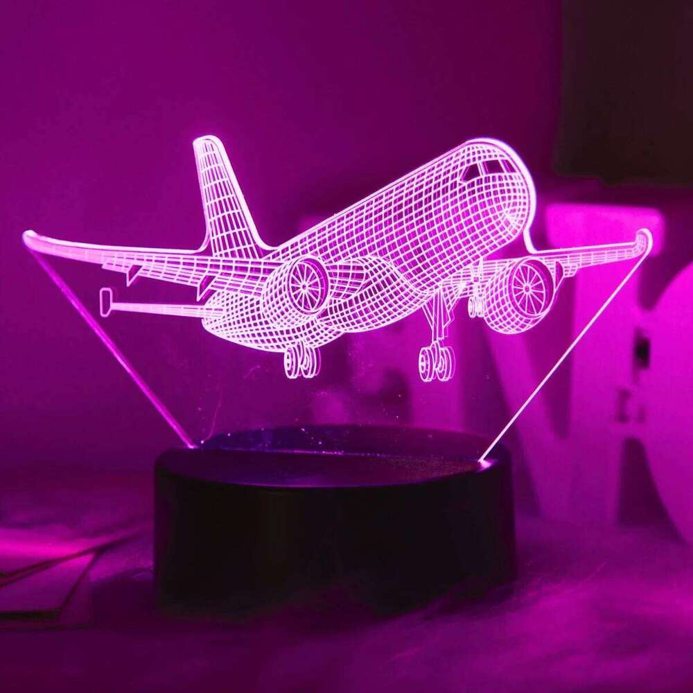 3D night light creative airplane design special for friends, decorating the room atmosphere as a holiday gift Z260127