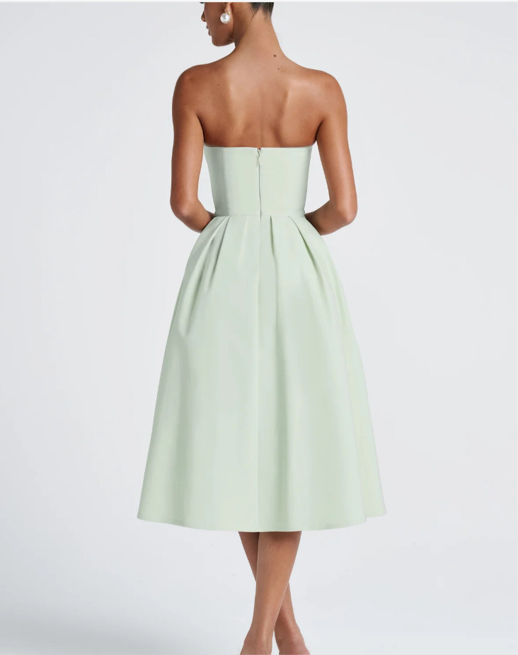 hot Free delivery women dress Summer minimalist dress for women solid color slimming commuting mid length skirt