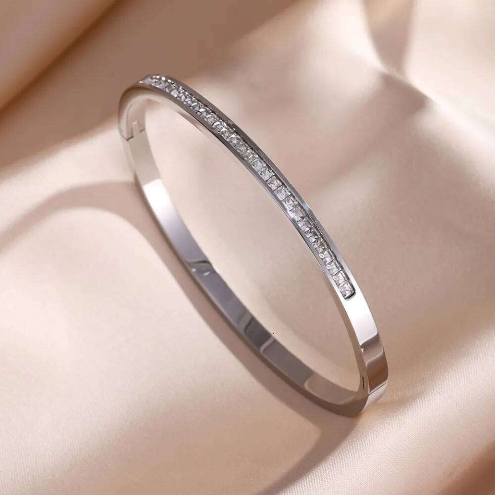 Yupsk 3pcs/1Pcs Shiny Zircon Inlaid Roman Numerals Stacked Bracelet for Women Exquisite Trendy Daily Wear Jewelry Accessories XJ260127
