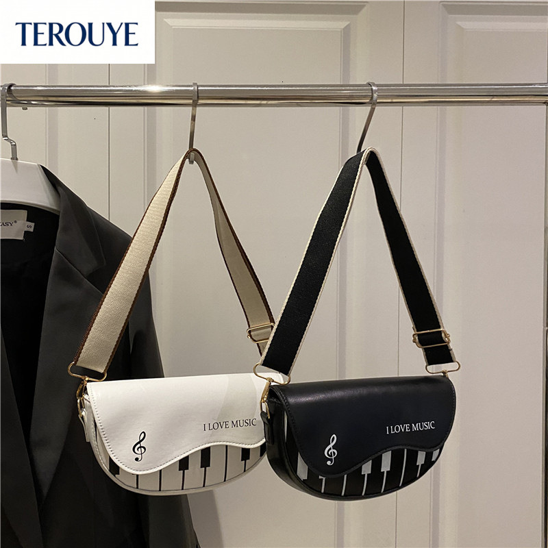 TEROUYE bag Autumn/Winter New Korean Personalized Piano Note Bag Fashion Trend Style Elegant and Simple Women's Shoulder Bag