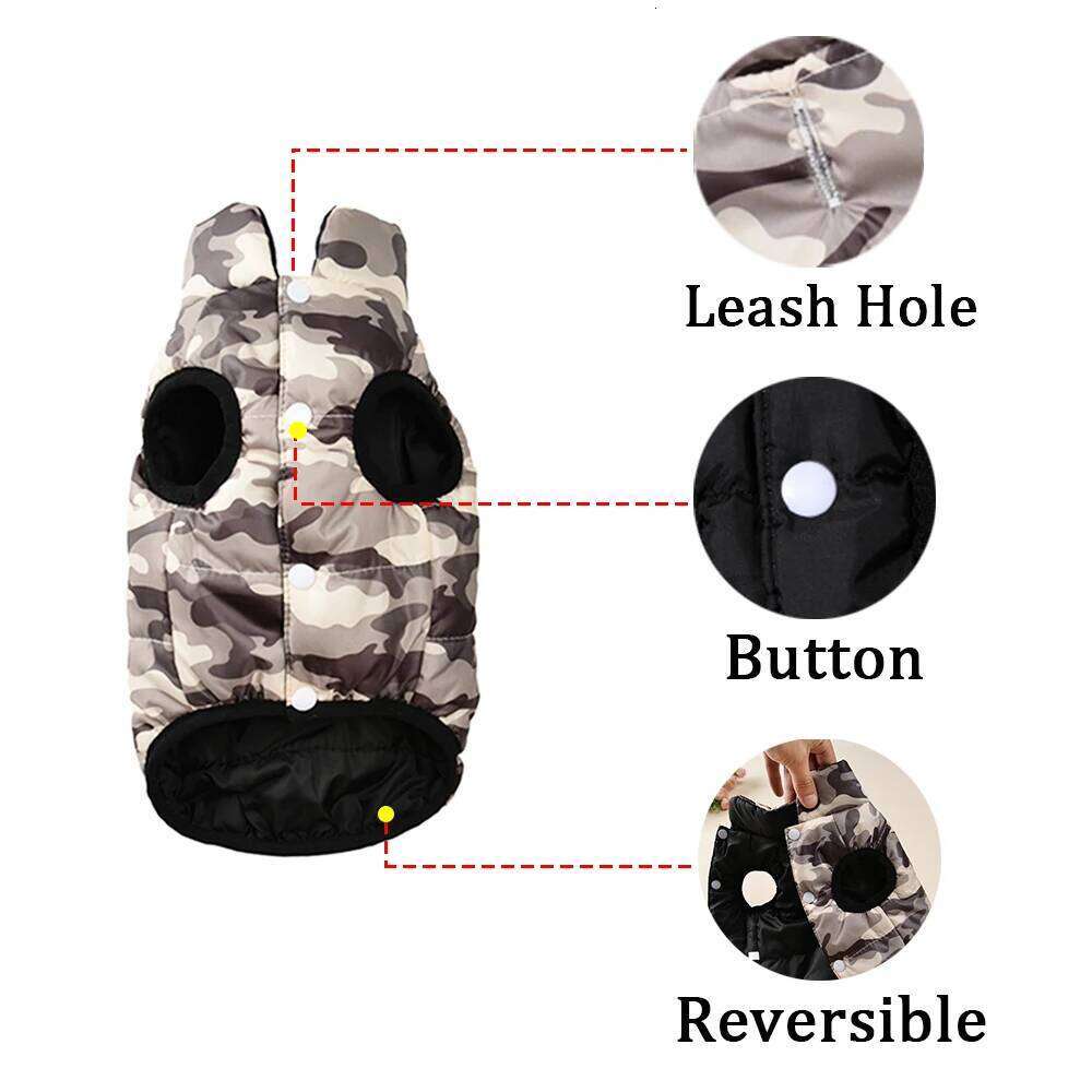 Cozy Pet Clothes Reversible Dogs Vest For Small Medium Dog Cat Winter Windproof Puppy Button Jacket Coat Yorkie Schnauzer Outfit XJ260127