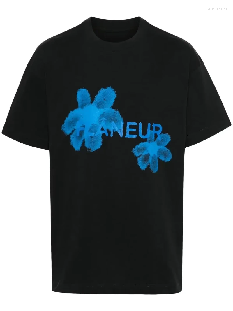 Men's T Shirts 2026 Summer Flaneur Homme Floral Graphic Brand Pattern Printed Luxury Pure Cotton Men 'and Women' T-shirts Top