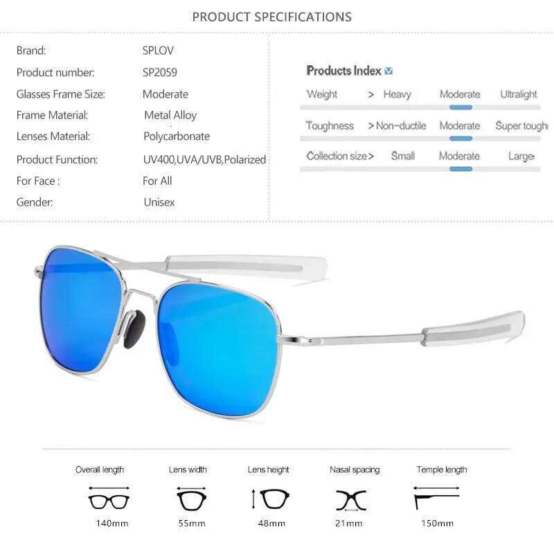 SPLOV New Fashion Driving Men Sunglasses Women Polarized Lens Metal Frame Retro Shades Classic Eyewear Gafas De Sol Hombres Z260127