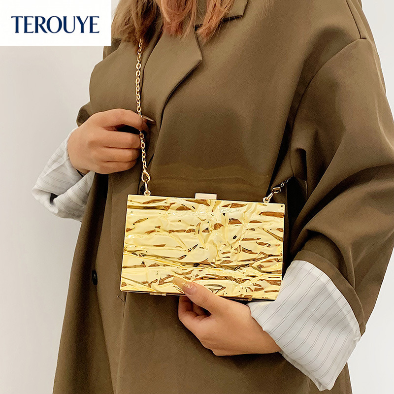 TEROUYE autumn and winter new niche design light luxury elegant evening bag French bag small square bag bag chain women's shoulder bag