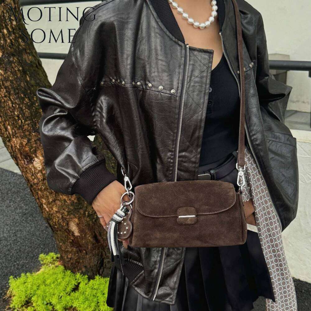 Motiingsome Mini Flap Bags Suede Genuine Small Bag Shoulder Crossbody Messenger Fashion Purse Summer Daily Satchel New Suotong260127