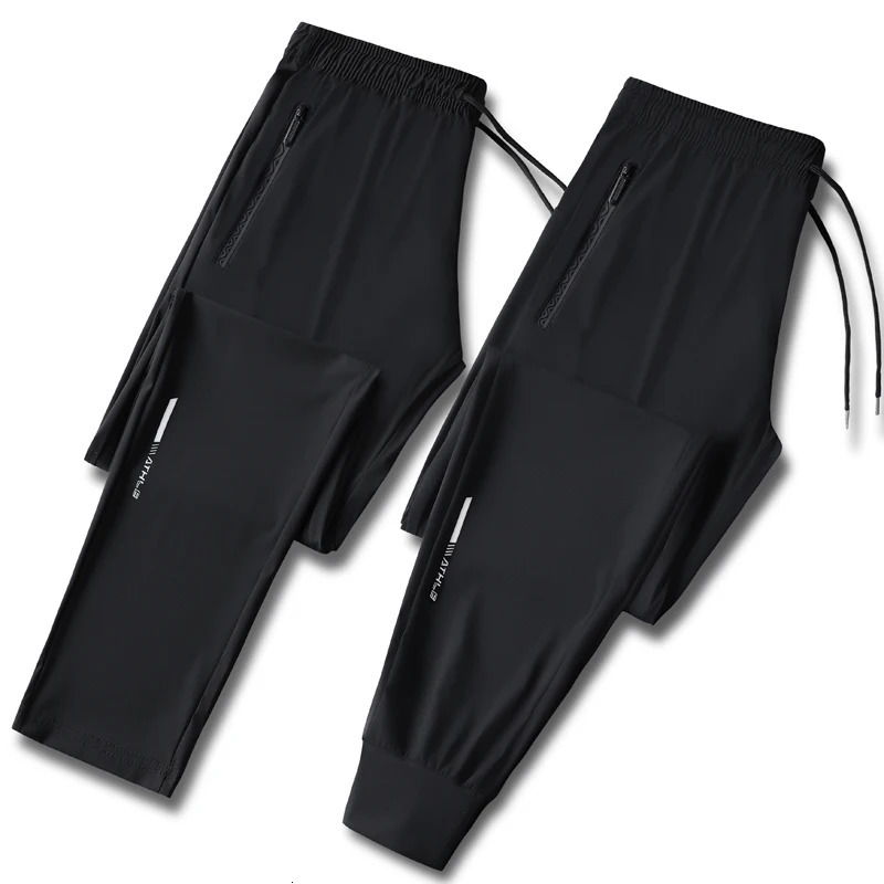Mens cool quick drying breathable waist drawstring jogging pants fashionable high elasticity sports suitable for fitness 260127