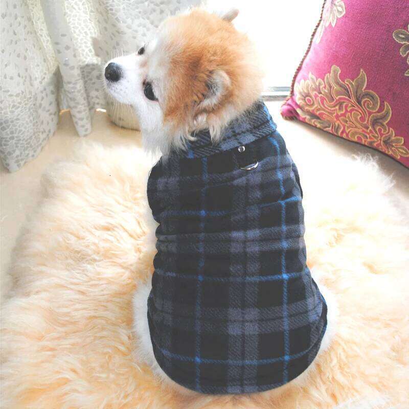 Warm Clothes Vest for Dog Puppy Fleece Clothing Soft Plaid Costume Doggy Autumn Winter Animal Pet Jacket Coat XJ260127