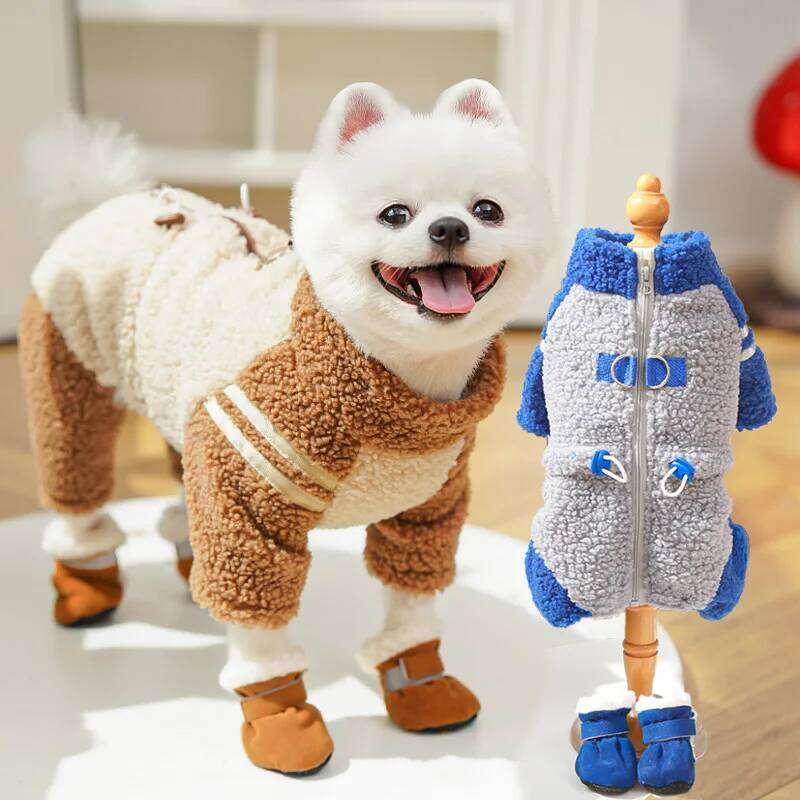 Trendy Back Closure Dog Jacket, Stylish Pet Coat for Winter, Warm Zip Up Puppy Cat Clothes, Fashionable Outdoor Apparel XJ260127
