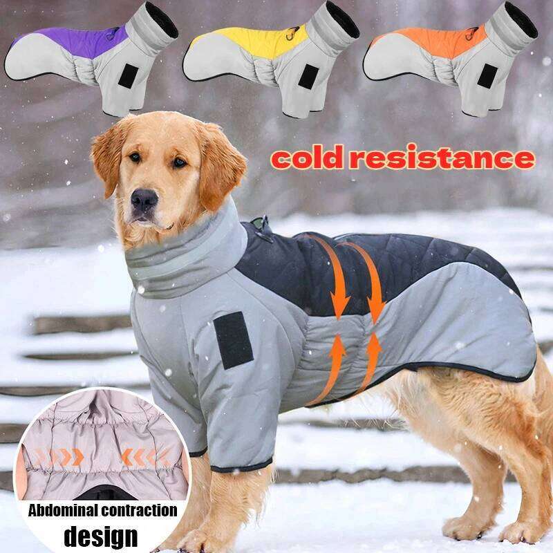 New Autumn Reflective Warm Dog Clothes Down With Thickening Waterproof Winter Cotton Jacket For Pet Dogs XJ260127