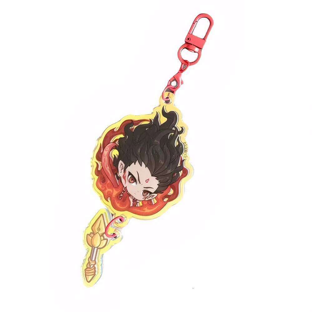 Movies Peripheral Ne Zha Keychain Acrylic Key Ring Car Schoolbag Pendant Gift For Fans Friends S260126