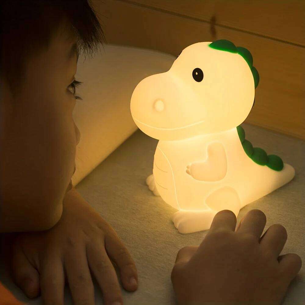 LED Dinosaur nightlight Cute cartoon animal children's room decoration Bedroom lamp USB rechargeable birthday gift Z260127