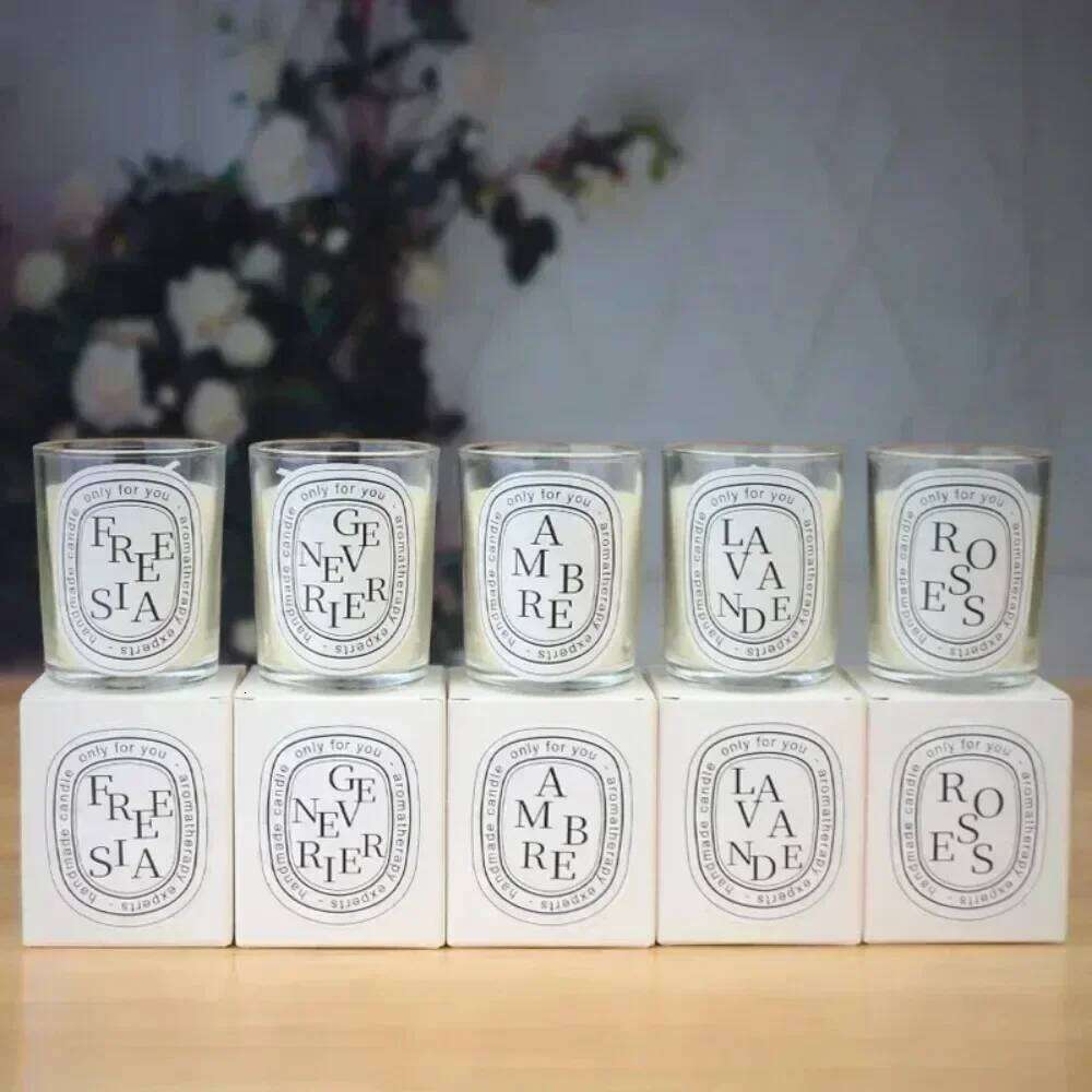 2025 Fragrance Scented Candle Romantic Gift Transparent Jar Aromatic Candles Light for Wedding Guest Y260127