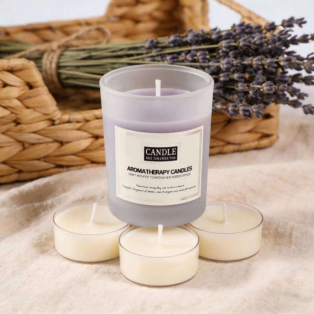 1pc Smokeless Matte White Glass Cup Candle - Long Lasting Scented Decor, Multi-Purpose Aesthetic for Home Office Y260127