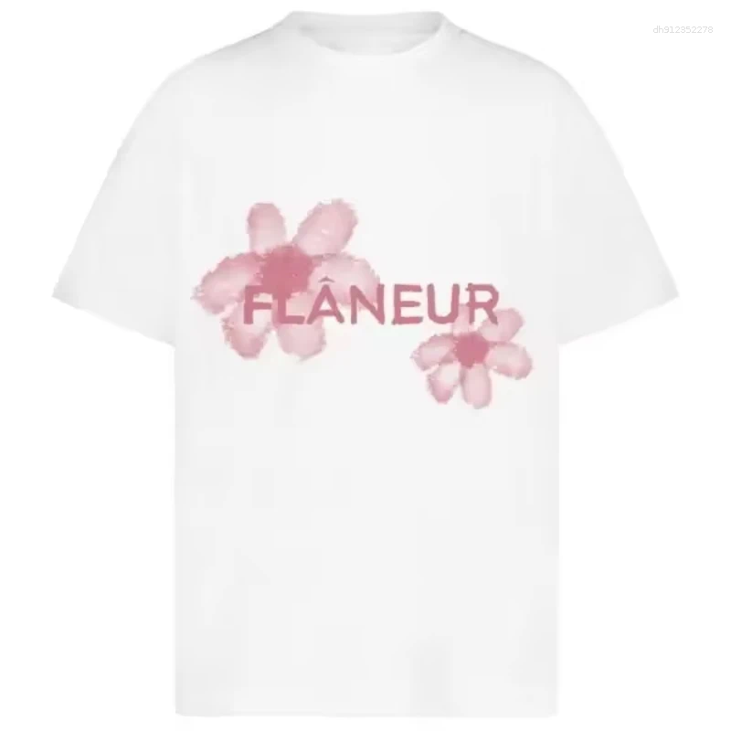 Men's T Shirts 2026 Summer Flaneur Homme Floral Graphic Brand Pattern Printed Luxury Pure Cotton Men 'and Women' T-shirts Top