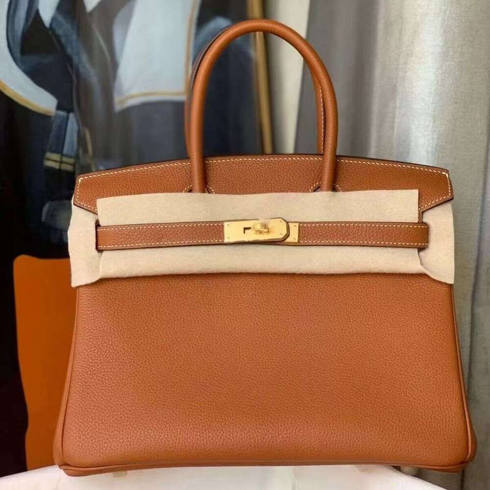 Togo Imported Top Layer Cowhide Lychee Pattern Platinum Handbag Shoulder Crossbody Genuine Leather High-End Women's Bag