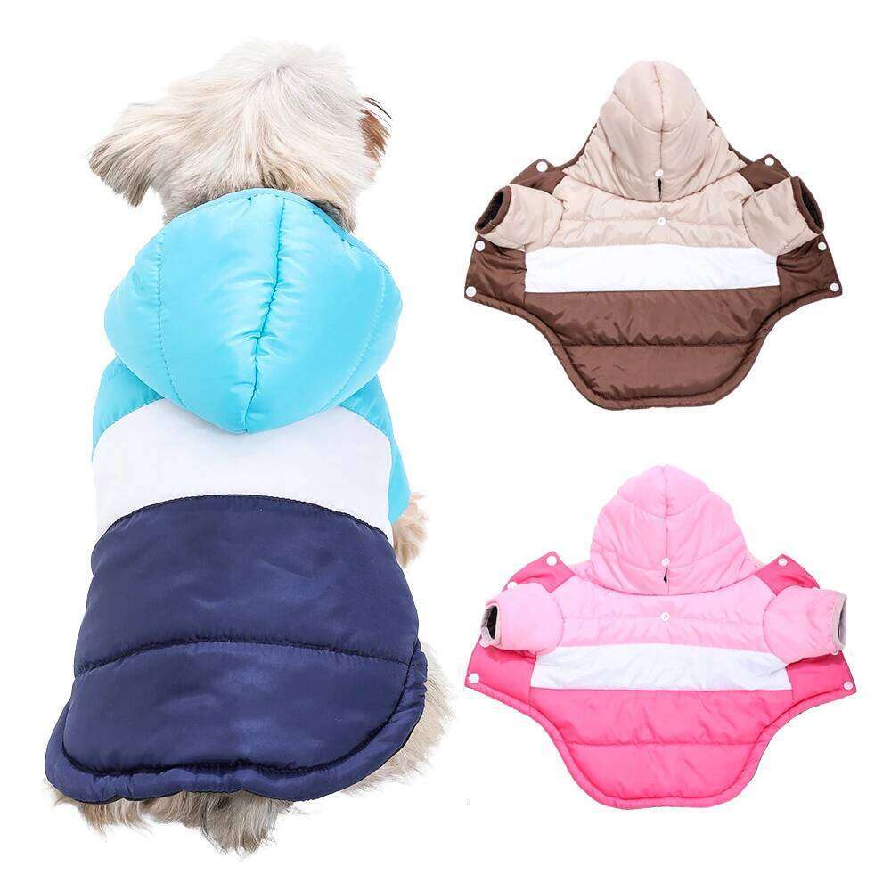 Thicken Dog Jackets Winter Windproof Warm Puppy Clothes For Small Medium Dogs With D-ring Fleece Chihuahua Yorkie Pet Outfits XJ260127