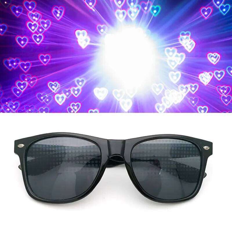 Diffractive Optical Special Effect Sunglasses Dance Light Show Female Glasses Star Football Dollar Heart Shape Z260127