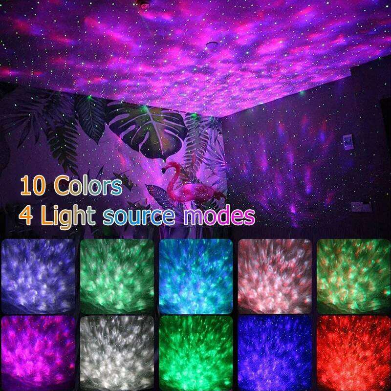 Starry Galaxy Night with Ocean Wave Music Speaker Sky Light Projector for Bedroom Decor Kids Birthday Gift Party Z260127