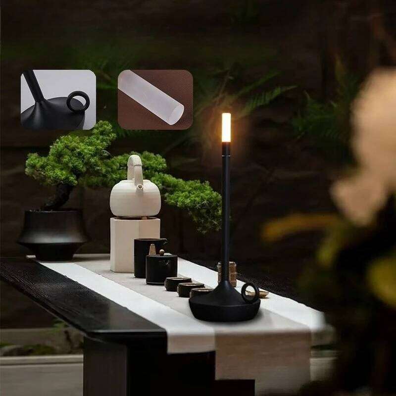 LED Candle Charging Restaurant Bar Desktop Decoration Atmosphere Touch Night Light Led Desk Lamps Candlelight Table Lamp Z260127