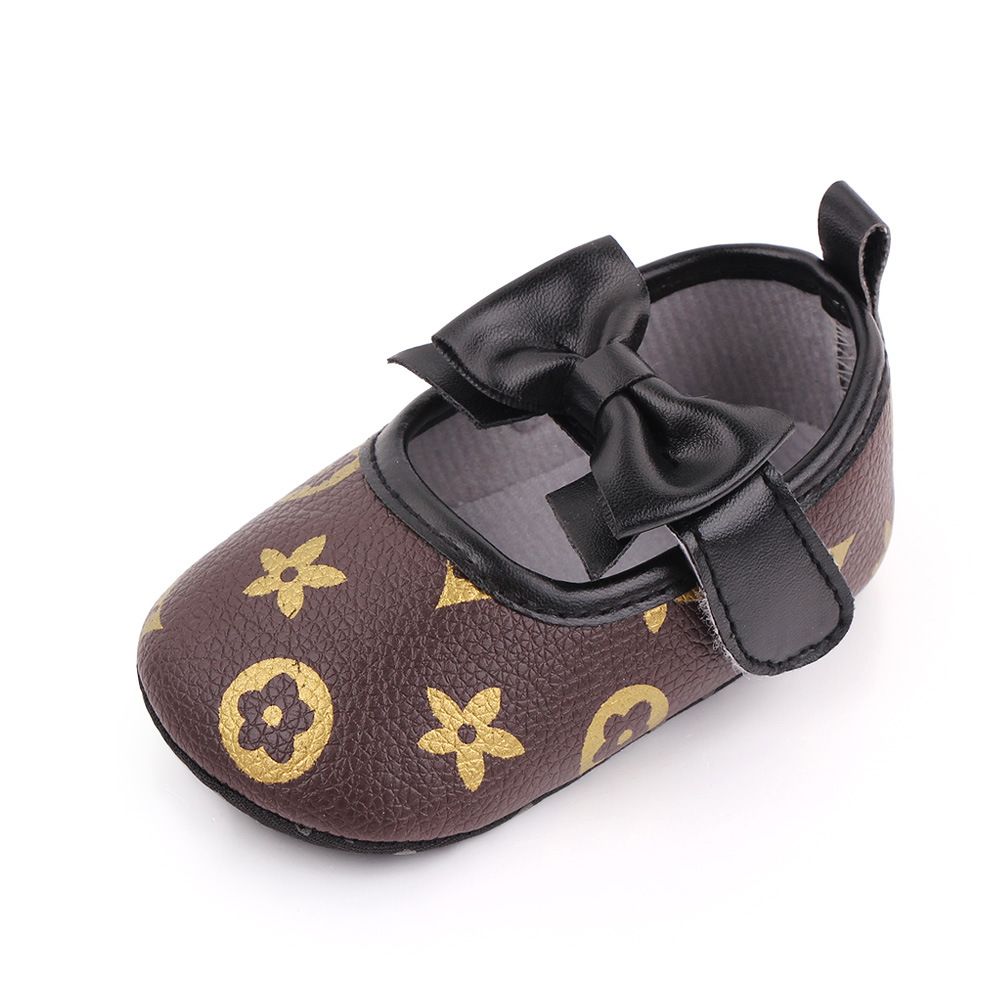 Newborn Infant Shoes Girl Princess Bow Soft Soled Non-slip Shoes First Walkers Crib Shoes Kidsnest Little Toddler Girls Shoes 0-18M K01051