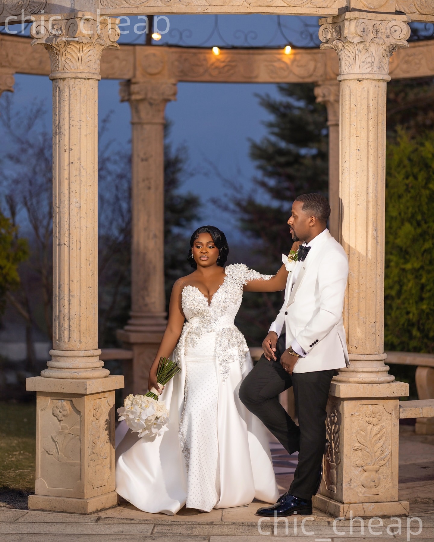 African Aso Ebi 2026 Ivory Sheath Wedding Dress One Shoulder Appliques Crystals Satin High Split Detachable Train Vintage Bridal Gowns Dresses ZJ2372