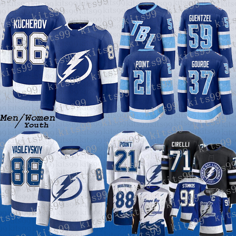 #86 Nikita Kucherov Jersey Tampa Bay Hockey Jersey Lightning Jersey Stadium Series Brandon Hagel Brayden Point Victor Hedman Andrei Vasilevskiy Jerseys men