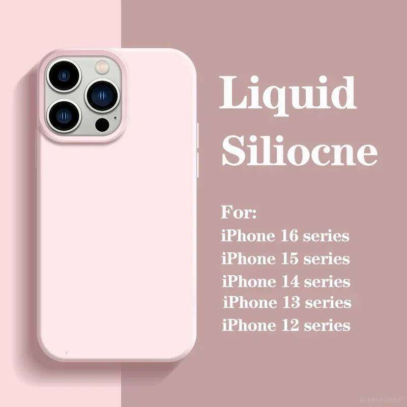 Official Silicone Cases 12 13 Max Plus Logo Case For iPhone 11 14 15 16 Pro Cover 26H0127