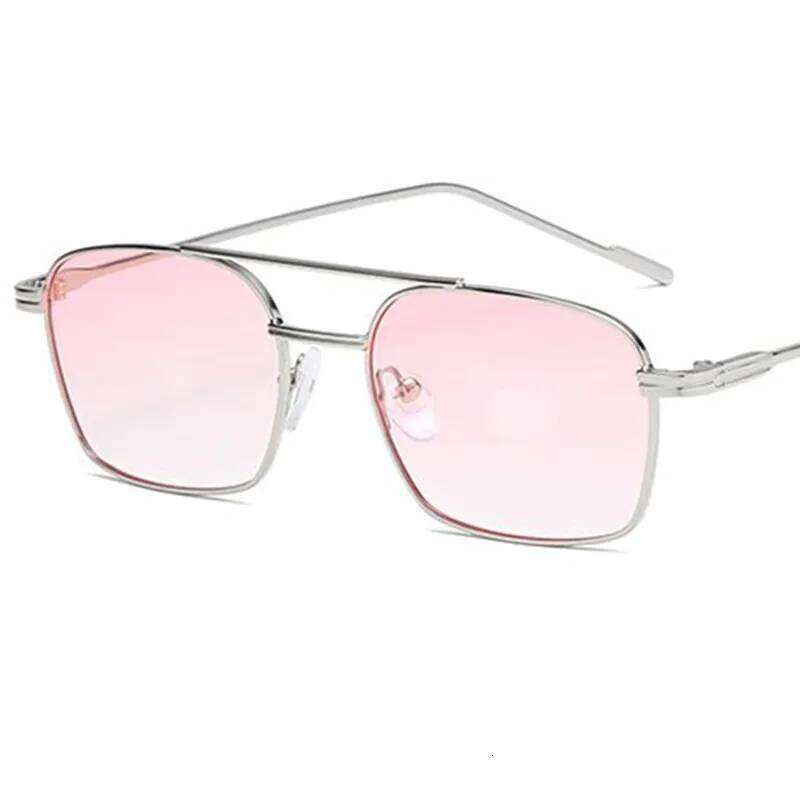 NEW Sun Glasses Unisex Double Beam Anti-UV Spectacles Personality Eyeglasses Simplity Ornamental Alloy Frame Sunglasses Z260127