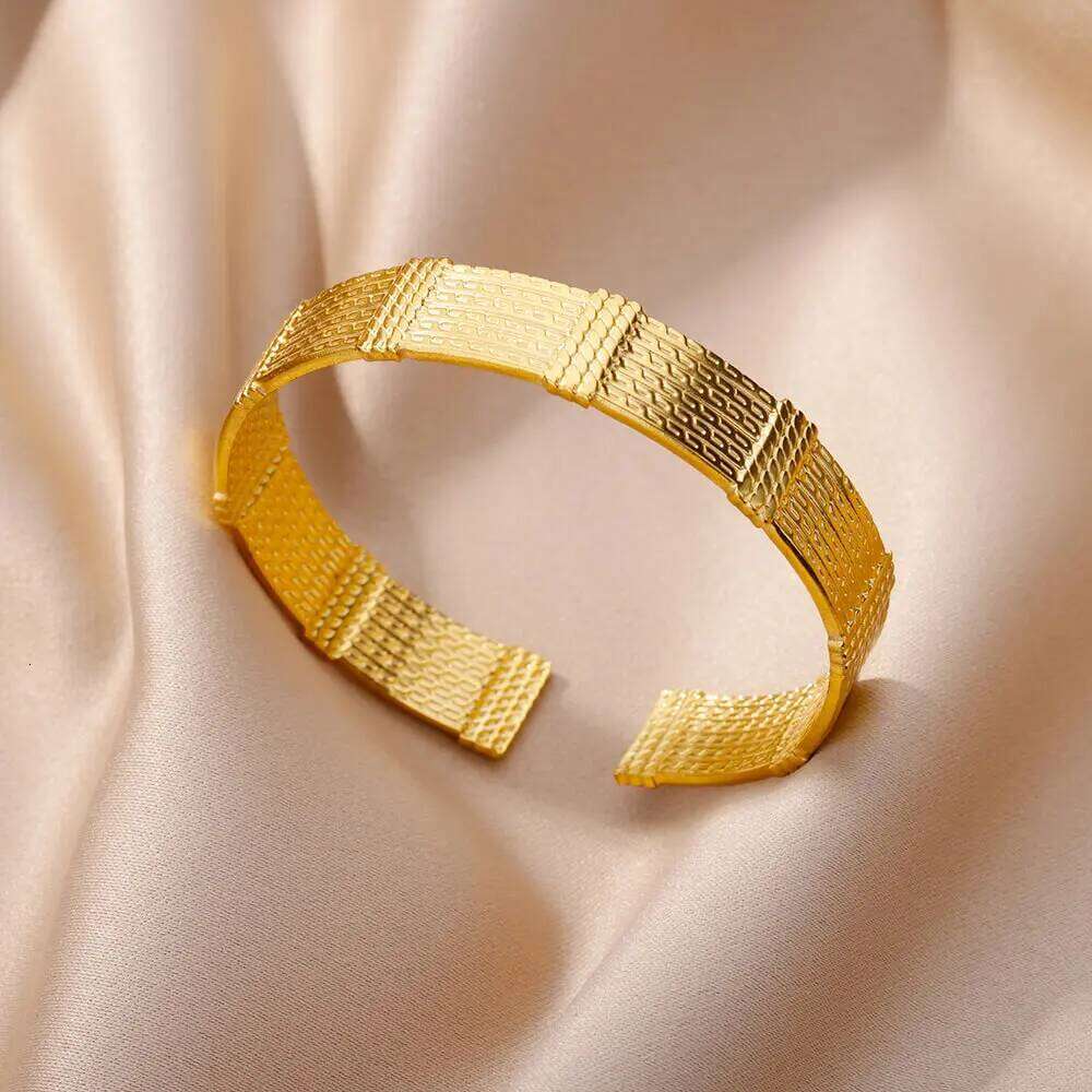 Color Steel Bangles Retro 10 Bracelet Stainless Bangle Women for Gold 2024 Luxury Couple Jewelry Freeshipping pulseras XJ260127