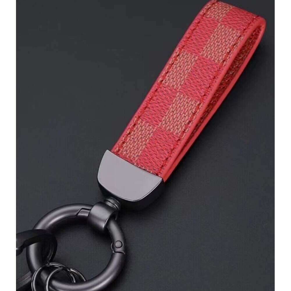 New Floral Leather High-end Waist Hanging Key Ring Metal Keychain for Men and Women Car Accessories S260126ccc