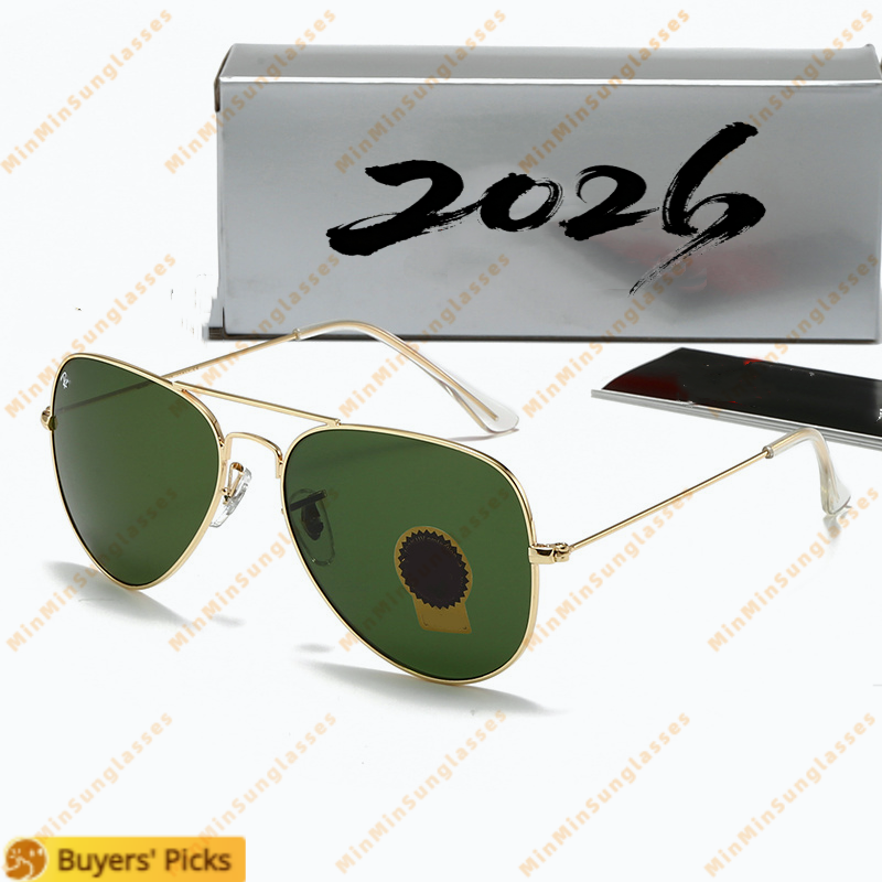 High quality Outdoor aviators glasses Men women Polarized Sunglasses Adumbral Goggle UV400 Eyewear Classiceyeglasses Male Sun Glasses Metal Frame with box RB