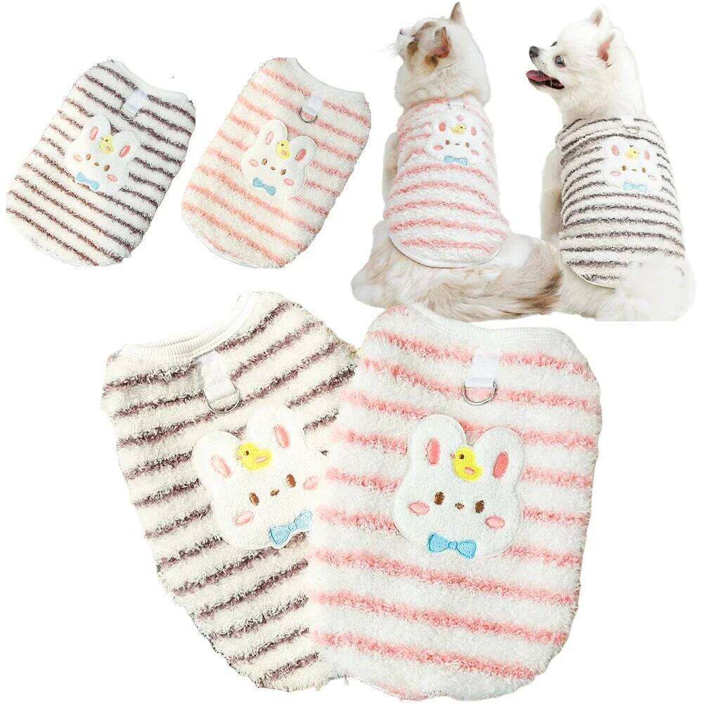 Flannel Thermal Vest Dogs Warm Fleece Jacket For Puppies Hairless Cats Small Breeds Autumn Winter Cozy Pet apparel XJ260127