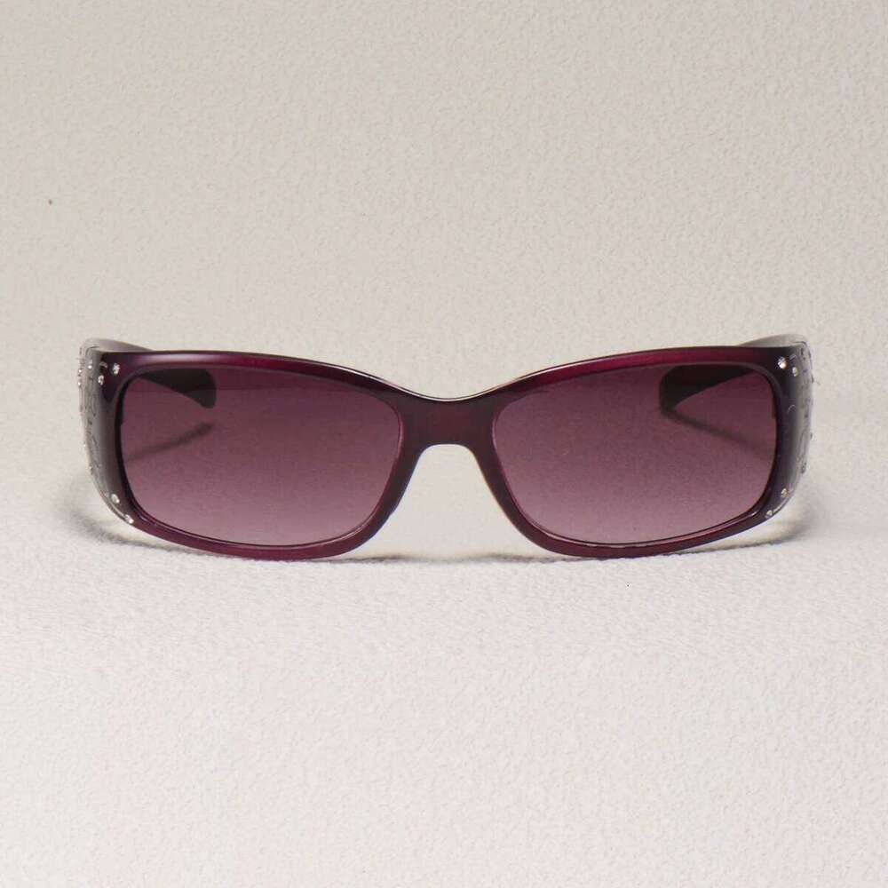 Pattern Decoration Diamond-Encrusted Square Frame Sunglasses Retro Style Daily Classic Fashion Ladies Vacation Travel Glasses Z260127