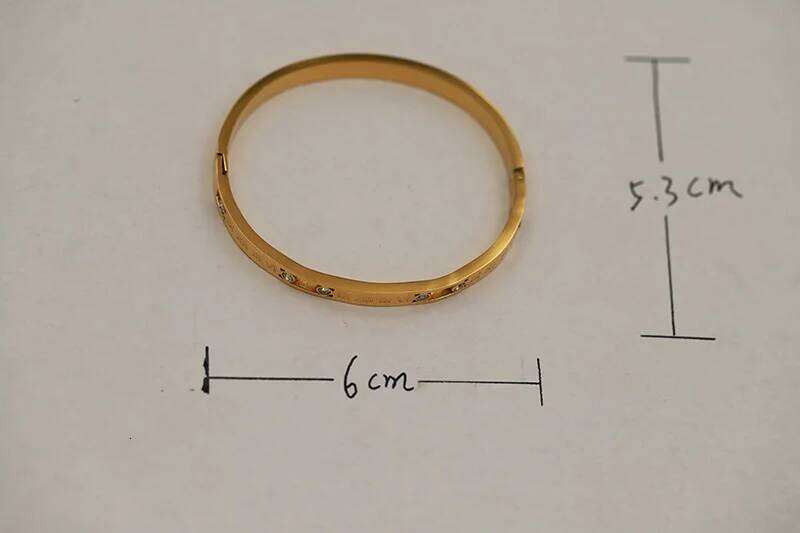 316L Classic Stainless Steel Metal Roman Nunber for Women Elegant Crystal Bangles Rust-proof Bracelets Wrist Jewelry XJ260127