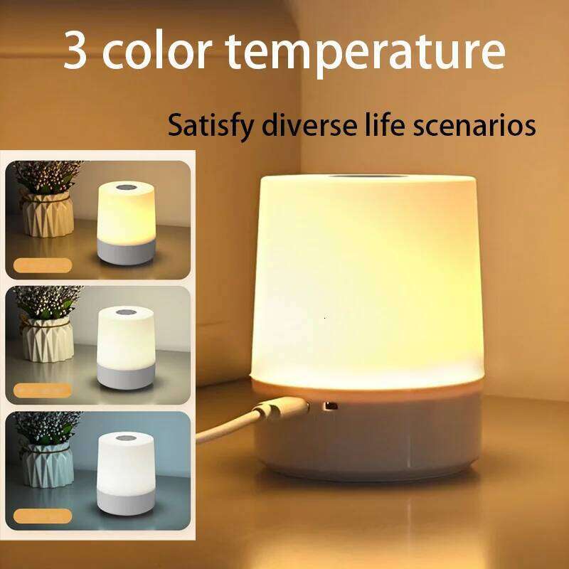 Led Lights 3 Colors Dimmable Charging Desktop Night Bedroom Bedside Lighting Decor Touch Reading Table Lamps Z260127