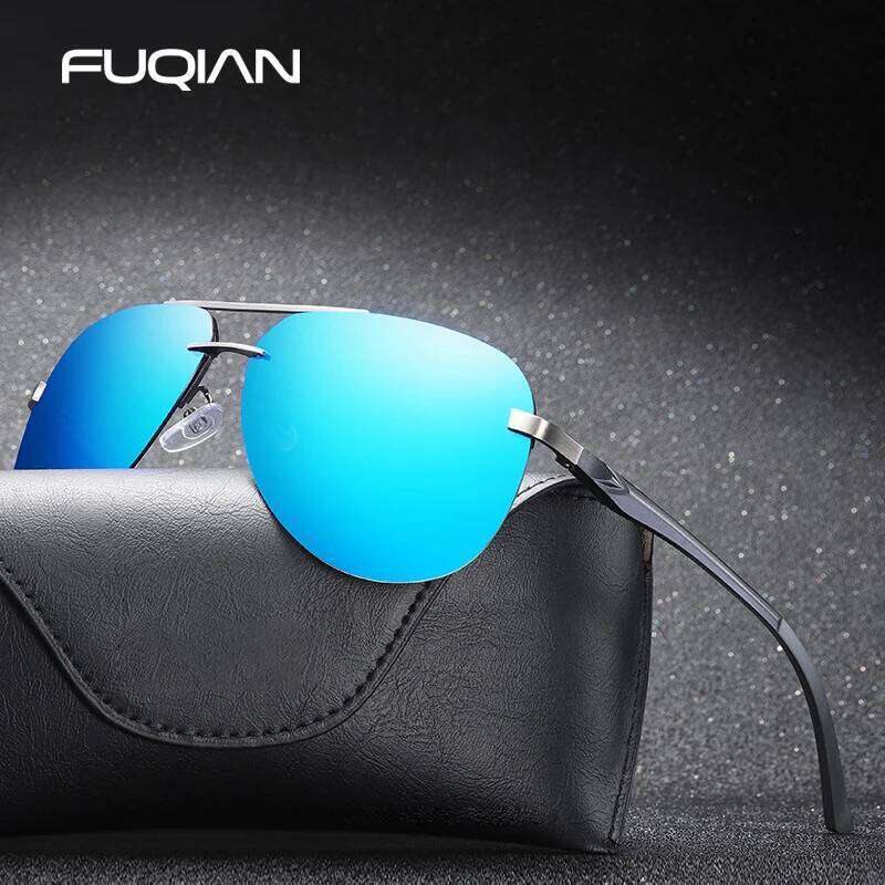 Fashion Rimless Pilot Polarized Sunglasses Men Women High Quality Aluminum Magnesium Sun Glasses Male Classic Driving Shades Z260127
