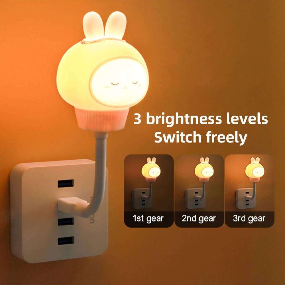 USB LED Children Night Light Bear Bunny Duck Cat Decorative for Baby s Bedroom Headboard Remote Controlled Cute Cartoon Lamp Z260127