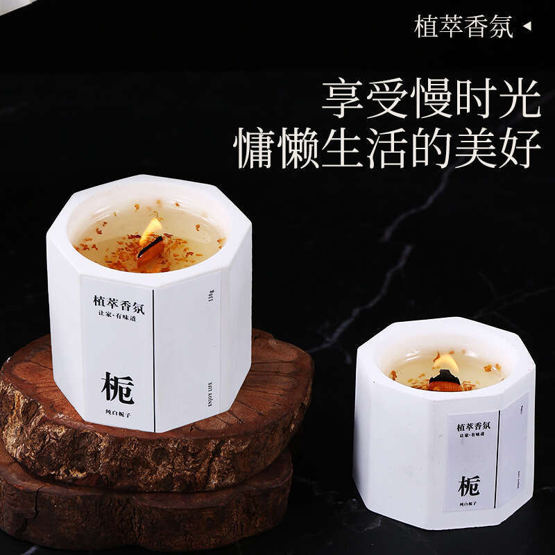 Osmanthus Scented Candle Octagonal Cup New Chinese Style Bedroom Special Fragrance Indoor Deodorizing Ornament Home Birthday Gift Y260127