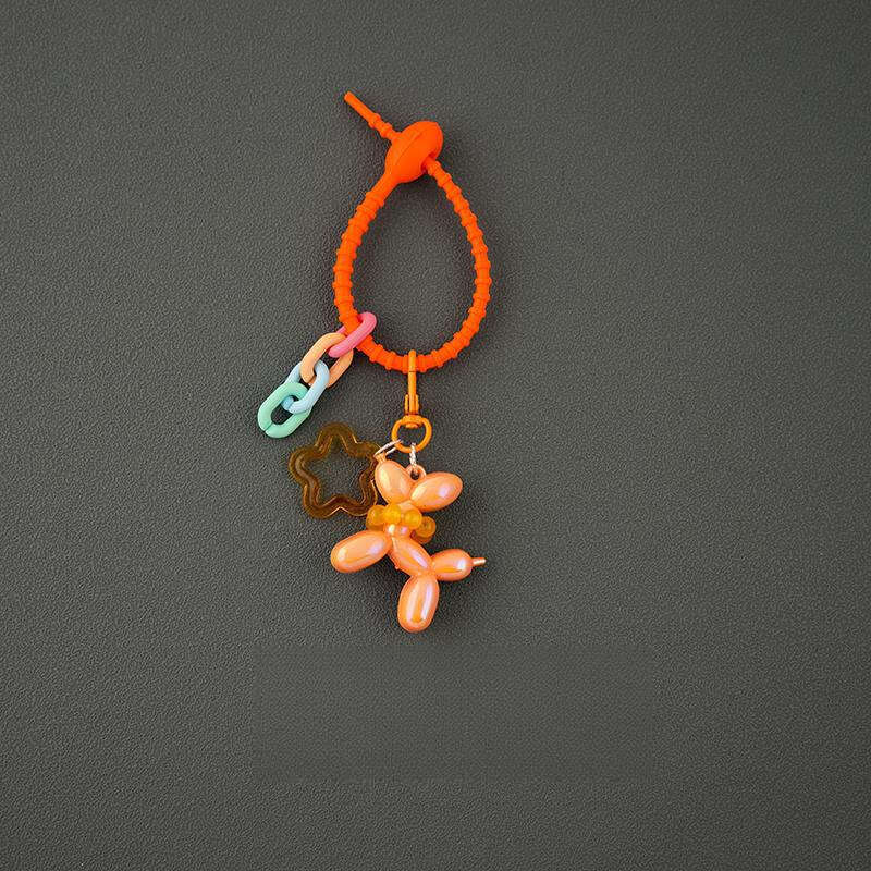 Dog-shaped jewelry keychain Dreamy Bubble pendant Beaded belt accessory for daily carrying of mobile phones and decorating bags