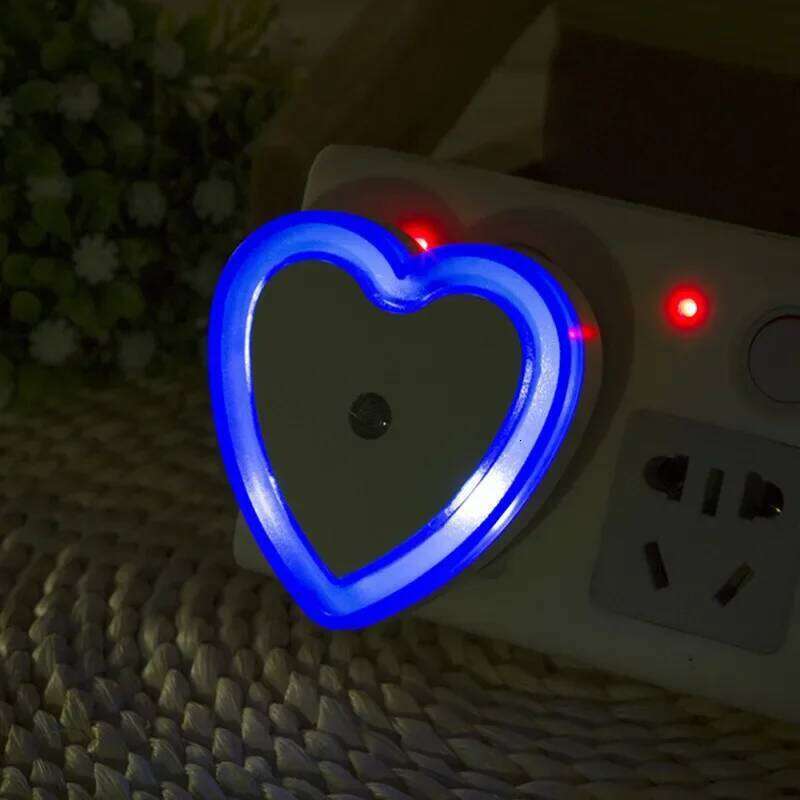 LED Lights Heart-shaped Wireless Sensor EU/US Plug Night Ligh Bedroom Living Baby Room Lighting Energy-saving Light Z260127