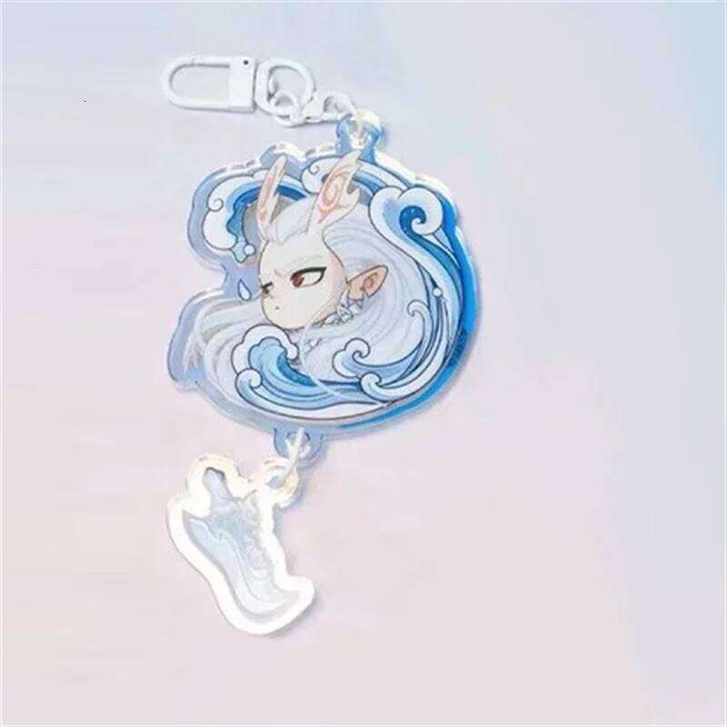 New Nezha: Devil Child's Sea 2 Cartoon Star Bell KeyChain Anime Acrylic llaveros Gifts School Bag Pendant Keyring accessories S260126
