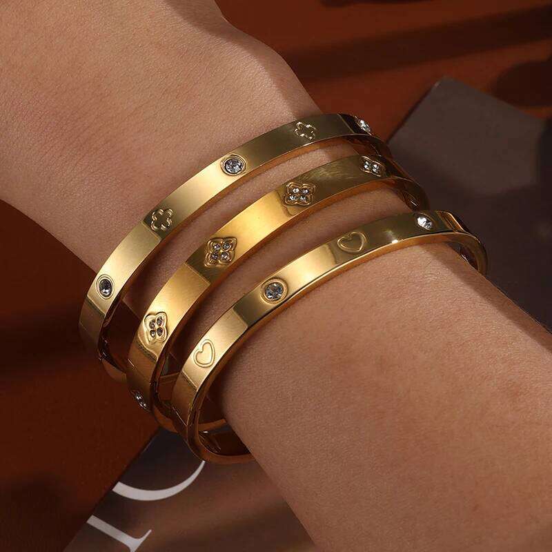 Yupsk 3Pcs Zircon Inlay Stacked Bracelets Suitable For Women Fashionable Party Jewelry Accessory Gift Set To Wear XJ260127