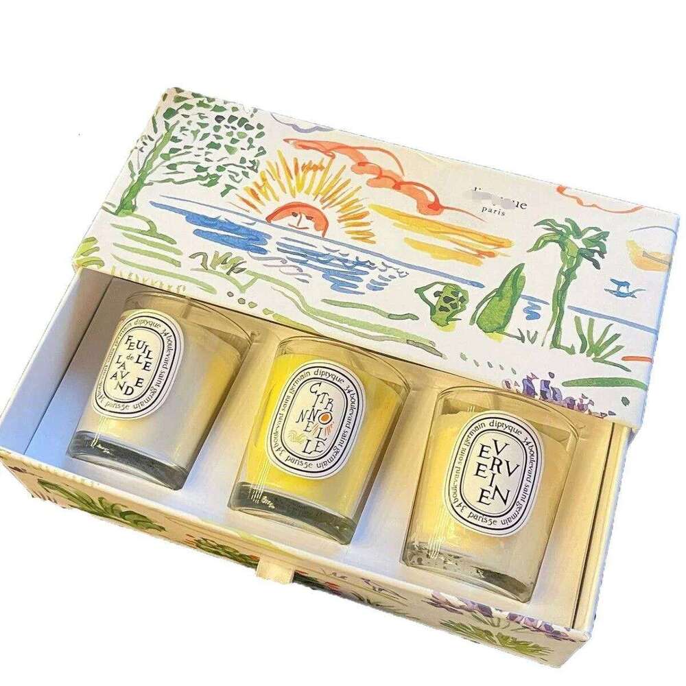 Scented Gift Set Lavender Lemongrass Verbena Luxury Aromatherapy Candle Box Birthday Friendship Present Home Decoration Y260127