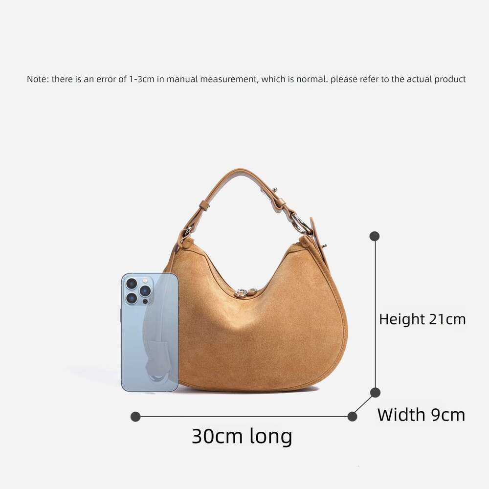 Luxury Shoulder Bags Totes Spring Summer New Suede Leather High End Crescent Classic Fashion Retro Trendy Crossbody Women S Bag SENYY