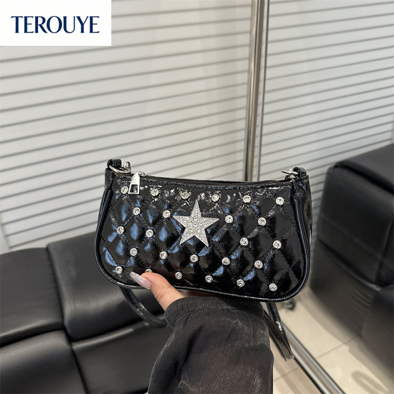 TEROUYE autumn and winter new Korean version niche bag design handbag diamond pattern trendy style fashionable women's shoulder bag