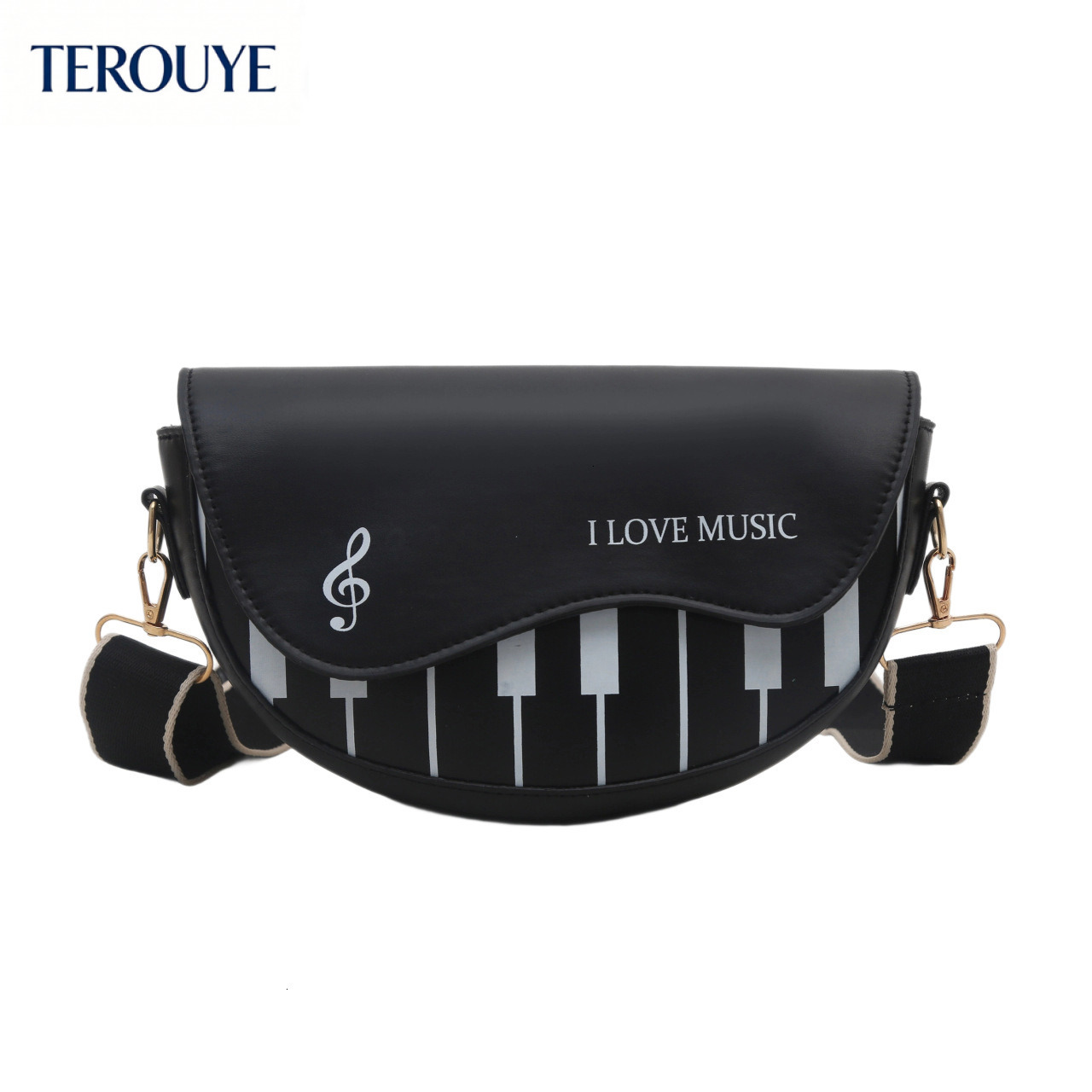 TEROUYE bag Autumn/Winter New Korean Personalized Piano Note Bag Fashion Trend Style Elegant and Simple Women's Shoulder Bag